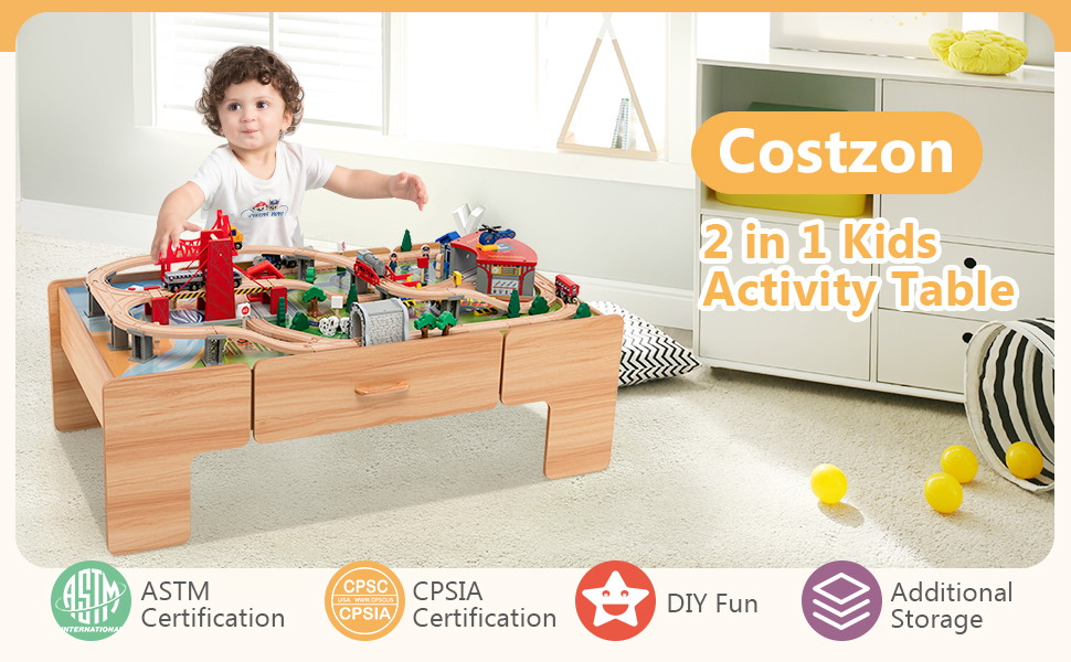 2 in 1 Kids Activity Table - Costzon